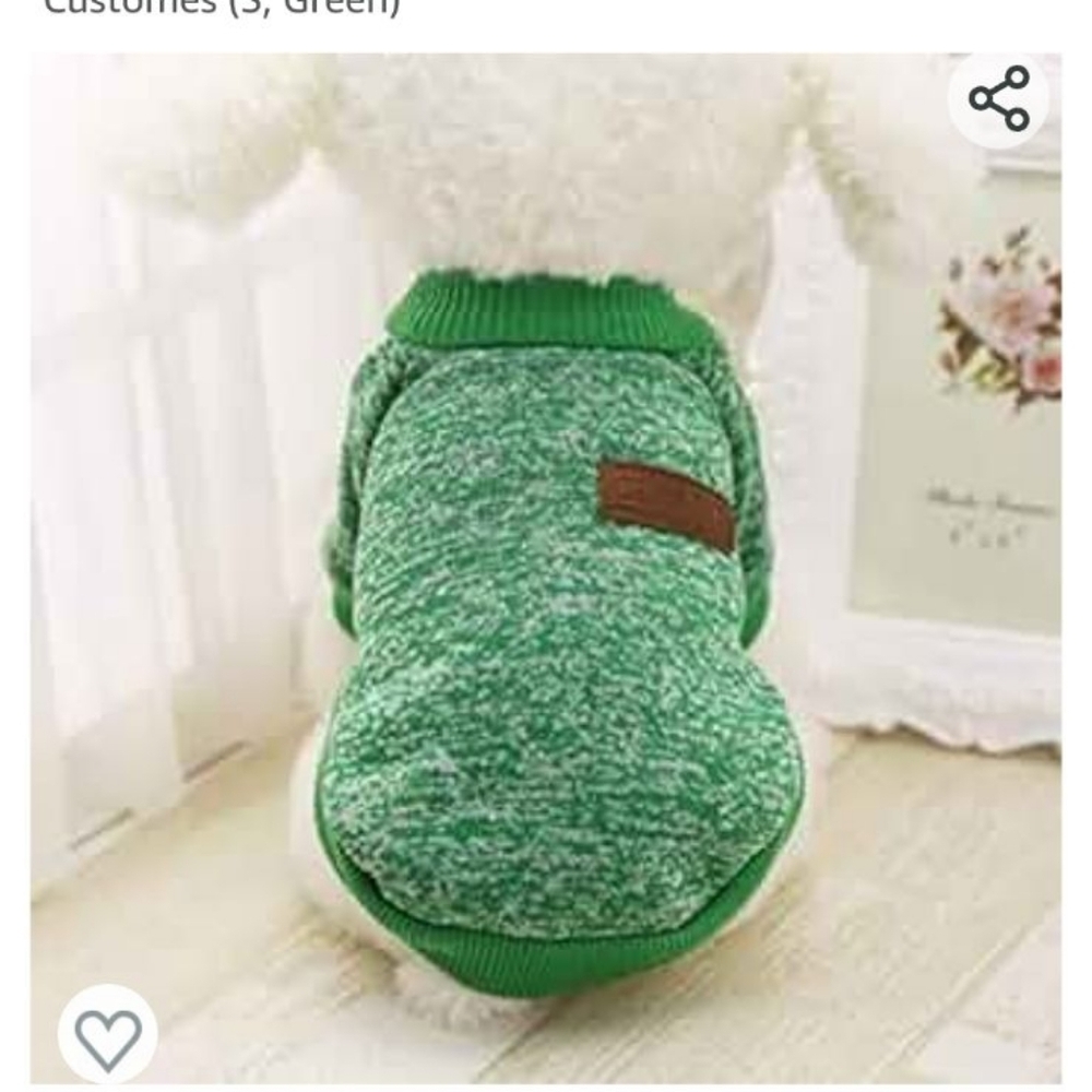 Idepet Pet Dog Classic Sweater Sweatshirt, Soft Fleece Coat for Small Dog & Bow